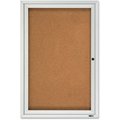 Quartet Enclosed Outdoor Bulletin Board, 1-Door, 2'x3', Aluminum Frame QRT2121